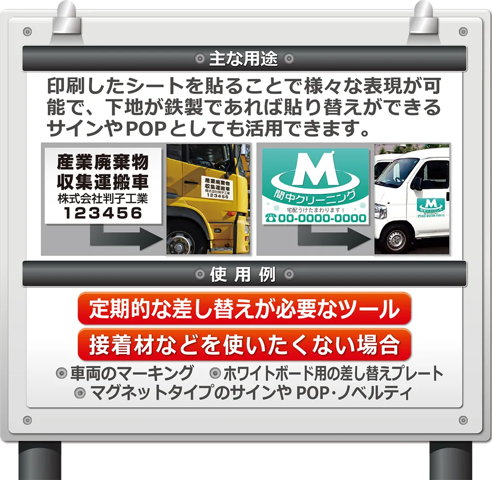 マグネットシート使用例