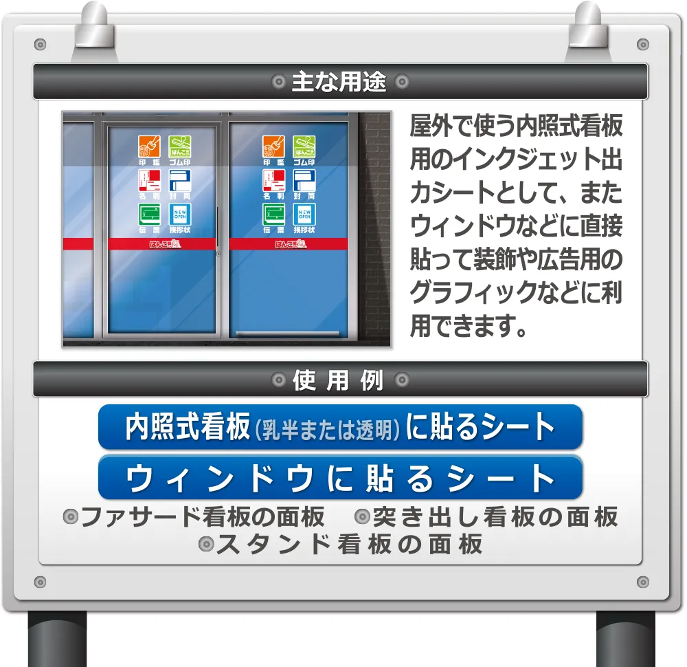 インクジェットシート乳半使用例