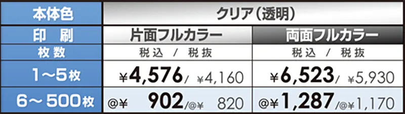 社員証クリア(透明)